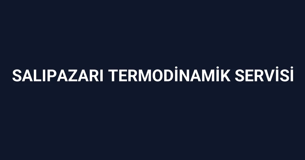 Salıpazarı Termodinamik Servisi